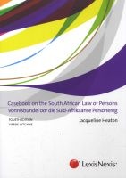 Casebook On The South African Law Of Persons / Vonnisbundel Oor Die Suid-Afrikaanse Personereg (Afrikaans, English, Paperback, 4th Edition) -  Photo