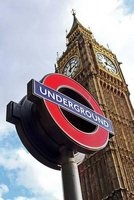 London Underground and Big Ben in London, England - Blank 150 Page Lined Journal for Your Thoughts, Ideas, and Inspiration (Paperback) - Unique Journal Photo