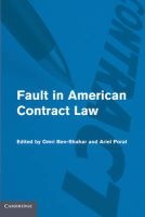 Fault in American Contract Law (Hardcover) - Omri Ben Shahar Photo