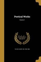 Poetical Works; Volume 1 (Paperback) - Henry Sir Taylor Photo