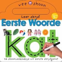 Leer Skryf Eerste Woorde - 26 Skoonveebladsye Vir Eerste Skryfgenot (Afrikaans, Board book) - Priddy Books Photo