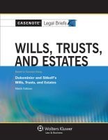 Casenote Legal Briefs for Wills, Trusts, and Estates, Keyed to Dukeminier and Sitkoff (Paperback, 9th) - Casenotes Photo
