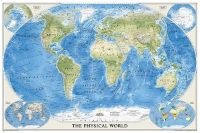The Physical World (Sheet map, rolled) - National Geographic Maps Photo