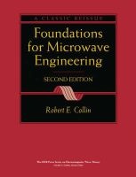 Foundations for Microwave Engineering (Hardcover, 2nd Revised edition) - Robert E Collin Photo