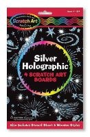Melissa & Doug Silver Holographic: 4 Scratch Art Boards [With 4 Scratch Art Boards, Wooden Stylus, Instructions and Stencils] (Hardcover) - Melissa Doug Photo