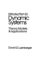 Introduction to Dynamic Systems - Theory, Models and Applications (Paperback) - David G Luenberger Photo