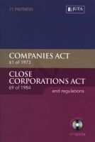 Companies Act 61 of 1973, Close Corporations Act 69 of 1984 and Regulations (Paperback, 11th ed) - JT Pretorius Photo