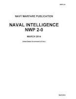 Naval Warfare Publication Naval Intelligence Nwp 2-0 March 2014 (Paperback) - United States Government Us Navy Photo