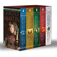 George R. R. Martin's a Game of Thrones 5-Book Boxed Set (Song of Ice and Fire Series) - A Game of Thrones, a Clash of Kings, a Storm of Swords, a Feast for Crows, and a Dance with Dragons (Paperback) - George R R Martin Photo