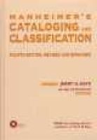 Manheimer's Cataloging and Classification (Hardcover, Expanded ed) - Jerry D Saye Photo