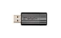 Verbatim - 64GB BLACK PINSTRIPE USB FLASH DRIVE - 49065 Photo