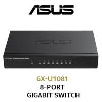 ASUS GX-U1081 8-port Gigabit Ethernet Switch VIP Port / 8 Gigabit Ports / 1000/100/10Mbps / VIP port / Plug and Play / Compact Size / GX-U1081 Photo