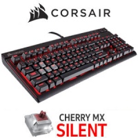 Corsair Strafe Cherry MX Silent Mechanical Gaming Keyboard / ULTRA QUIET / CUE Software Enable / Dynamic Backlighting / Comfort And Control / CH-9104023 Photo