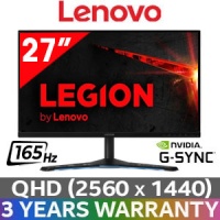 Lenovo Legion Y27gq-20 27" QHD 165Hz Gaming Monitor / Up to 0.5ms Response Time / NVIDIA G-Syncâ„¢ / NearEdgeless QHD anti-glare / Speaker sold separately Photo