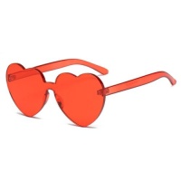Heart Shape Rimless UV400 Sunglasses for Women Photo