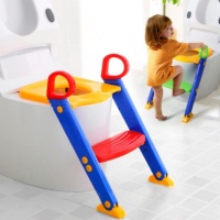 SDP Foldable Kid Potty Training Toilet Seat with Ladder for U-shaped or Oval Toilet Photo