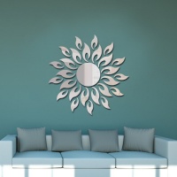 SDP Sunflower Mirror Wall Sticker Bedroom Living Room Decoration Wall Stickers Photo