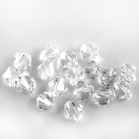 SDP 100 piecess Acrylic Transparent Crystal-like Rhombus Loose Beads Photo