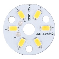 SDP 10 piecesS 3W SMD 5730 Aluminum Base Light Panel 6 LEDs 270 LM 3000-6500K Diameter: 32mm Photo