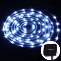 SDP 5m 400-600LM Solar Panel Life Waterproof 50 LED Casing Rope Light with 2m Extended Cable Photo