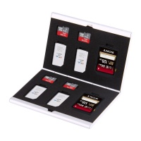 SDP 10" 1 Memory Card Aluminum Alloy Protective Case Box for 2 SD 4 TF 4 SIM Cards Photo