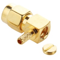 SDP 10 piecesS Gold Plated Crimp SMA Male Plug 90 Degree Right Angle RF Connector Adapter for RG174 / RG316 / RG179 Cable Photo