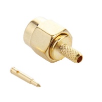 SDP 10 piecesS Gold Plated Crimp SMA Male Plug Pin RF Connector Adapter for RG174 / RG316 / RG188 / RG179 Cable Photo