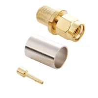 SDP 10 piecesS Gold Plated RP-SMA Male Plug Pin Crimp RF Connector Adapter Photo