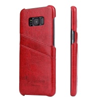 SDP Fierre Shann Retro Oil Wax Texture PU Leather Case for Galaxy S8 / G9550 with Card Slots Photo
