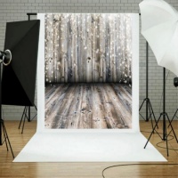 SUNSKYCH 1.5m x 2.1m Photo Studio Venue Layout Wooden Board 3D Studio Background Cloth Photo