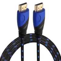 SDP 1.8m HDMI 1.4 Version 1080P Nylon Woven Line Blue Black Head HDMI Male to HDMI Male Audio Video Connector Adapter Cable Photo