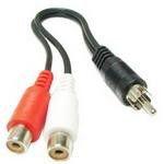 SDP 1 RCA AV Female To 2 RCA Male Y Splitter Video Cable Adapter Length: 26.5cm Photo