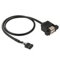 SDP 10 Pin Motherboard Female Header to 2 USB 2.0 Female Adapter Cable Length: 50cm Photo