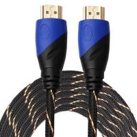 SDP 10m HDMI 1.4 Version 1080P Woven Net Line Blue Black Head HDMI Male to HDMI Male Audio Video Connector Adapter Cable Photo
