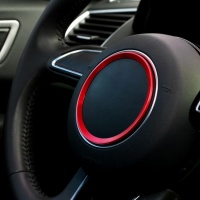 SUNSKYCH Car Aluminum Steering Wheel Decoration Ring For Audi Photo