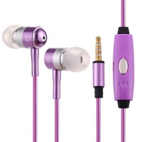 SUNSKYCH 1.1m 3.5mm Plug Universal Stereo Visible EL Flowing Light Earphones with Mic Photo