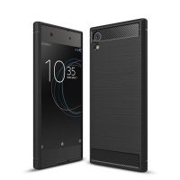 SUNSKYCH For Sony Xperia XA1 Brushed Texture Carbon Fiber Shockproof TPU Rugged Armor Protective Case Photo