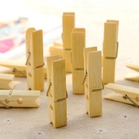SDP 100 piecesS Multi-function Mini Bamboo Clothes Photo Paper Peg Clothespin Laundry Hanger Clip Photo