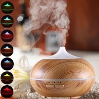 SDP 10W 150mL Wood Grain Aromatherapy Air Purifier Humidifier with LED Light for Office / Home Room Photo