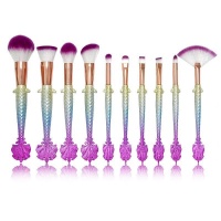 SDP 10" 1 3D Colorful Lucky Mermaid Tail Handle Multi-functional Makeup Brush Photo