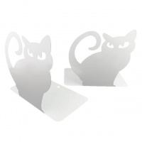 SDP 1 Pair Cute Cartoon Persian Cat Metal Bookends Bookend Art Book Holder Decoration Photo