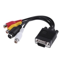 SUNSKYCH VGA to S-Video AV RCA TV Converter Cable Adapter with 2 Audio Cable Photo