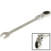 SDP 10mm Dual-use Opening Plum Ratcheting Angled Wrench Length: 16cm Photo