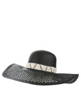 Volcom To Be in The Sea Straw Wide Brim Hat Black Photo