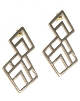 Vikson Geometric Cut Earrings Gold-tone Photo