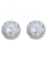 Jewels and Lace Marble Front Back Illusion Earrings White Photo