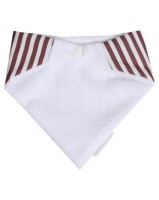 Moederliefde Pin Striped Bandana Bib Brown & White Photo