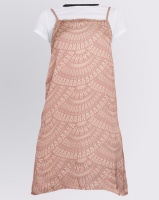 Brett Robson Naomi Printed Satin Slip Dress with Crop Tee Bronze/Cream Photo