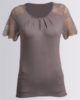 Assuili Top With Lace Inset Desert Photo