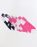 Converse All Over Star Print 3 Pack Socks Pink Photo